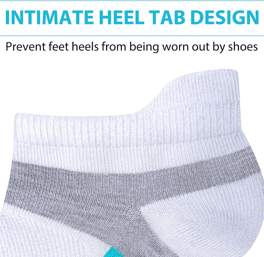 Skiennix Women's Ankle Socks - Lightweight & Breathable Low Cut Design | 10/15 Pairs with Heel Tab