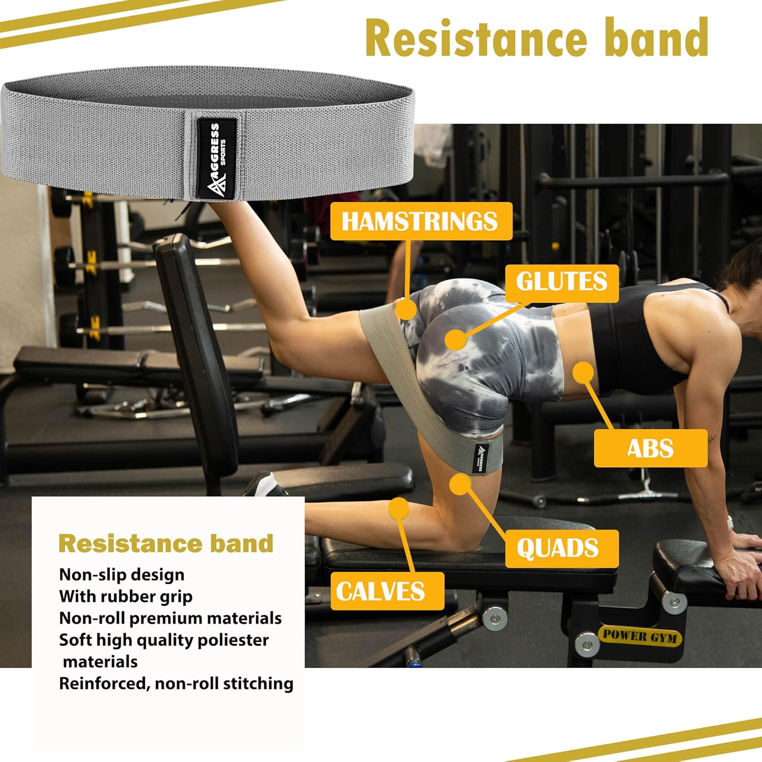 Premium Barbell Pad Set - Hip Thrust & Squat Pad with Ankle Straps & Resistance Bands | Gym Accessories for Women