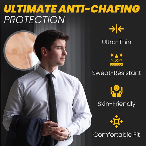 Premium 104 Pcs (52 Pairs) Nipple Covers Men Anti Chafing Nipple Shield Pads Nip Guards Running Gym Swimming Waterproof Daily Wear Chest Tape Hider Fitness Supple Nips Gift for Valentine Day.