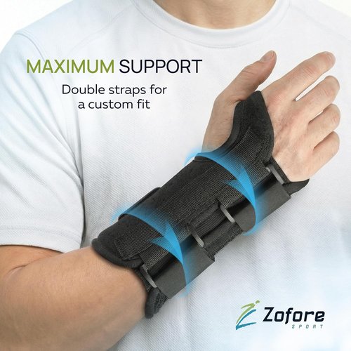 Carpal Tunnel Wrist Brace by [Brand Name] - Dual Strap Support with Metal Splint for Pain Relief - Right (L/XL)