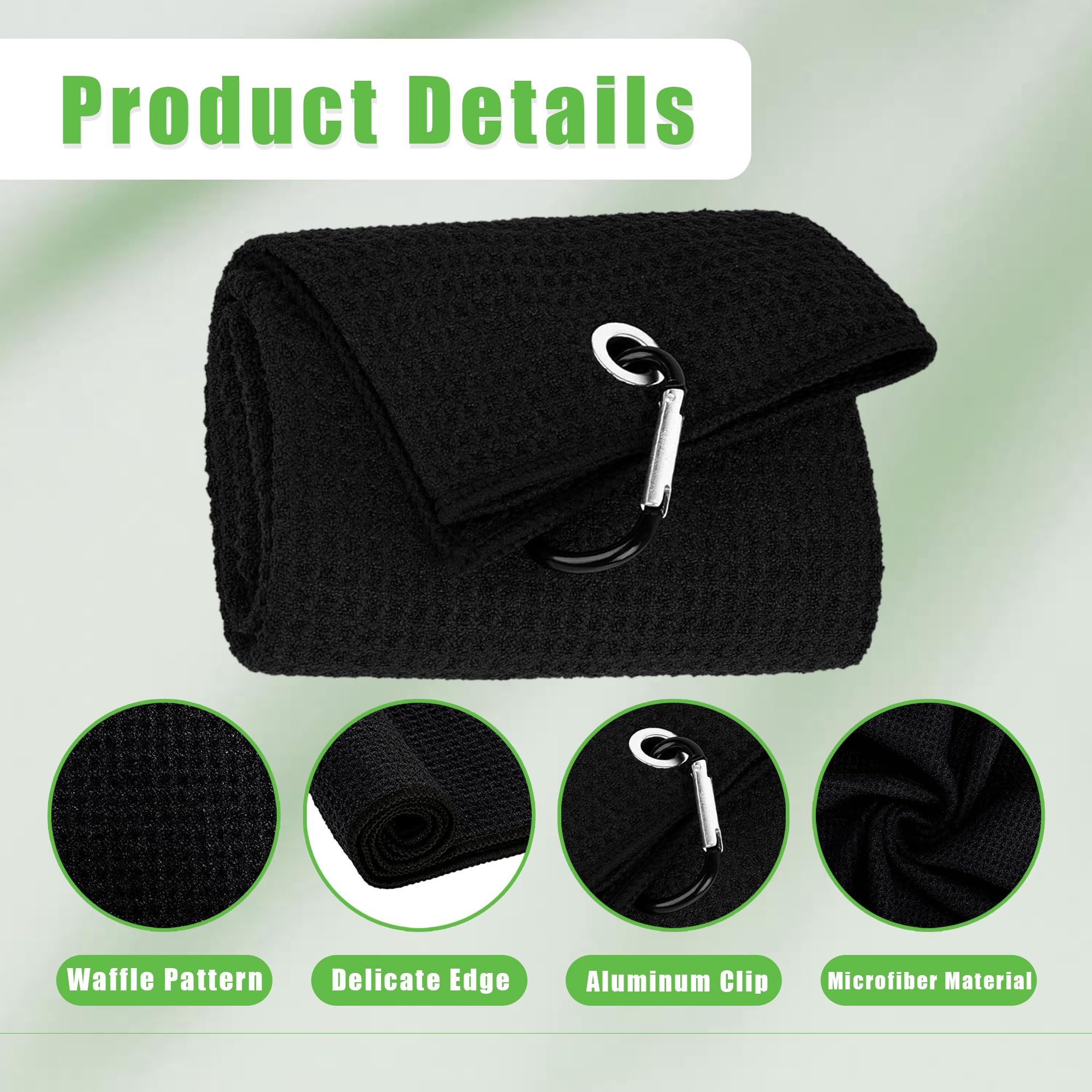PUWENHAN 3 Pack Golf Towel with Golf Club Brush Cleaner Set with Water Bottle –Golf Accessories Gift Set for Men & Women, Cleaning Kit for Clubs & Balls Cleaning Brush Tools Gifts for Golfers