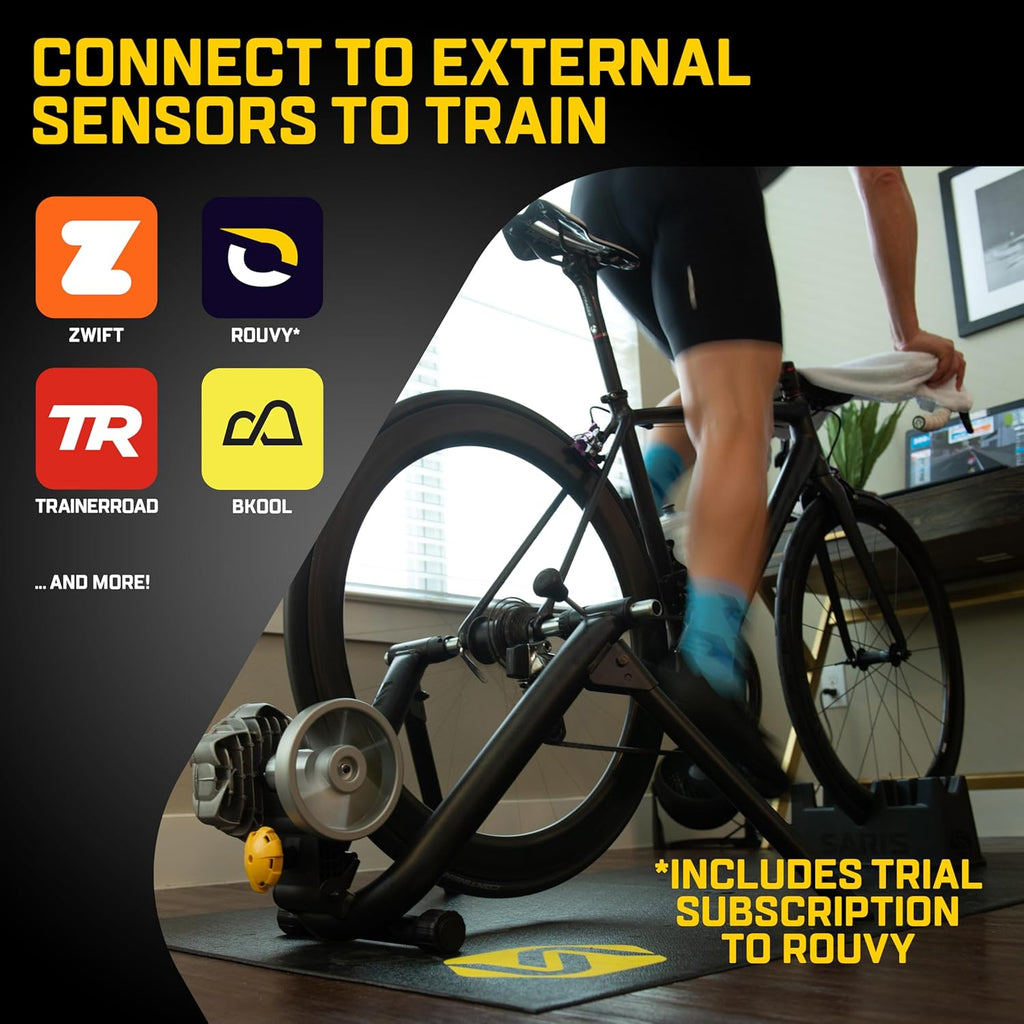Saris Fluid2 Indoor Bike Trainer - Smart Technology for Road & Mountain Bikes | Zwift Compatible