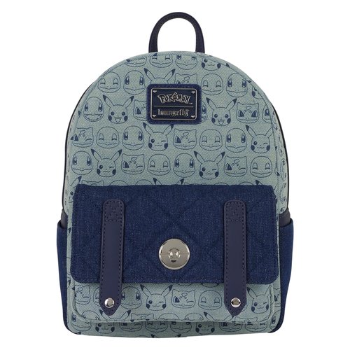 Loungefly Pokémon Faux Denim Mini Backpack