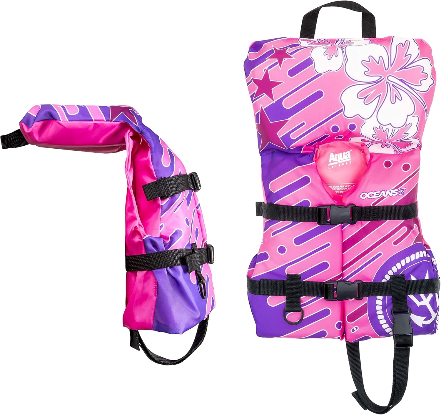 Oceans 7 Life Jacket - US Coast Guard Approved Personal Flotation Device for Infants & Kids
