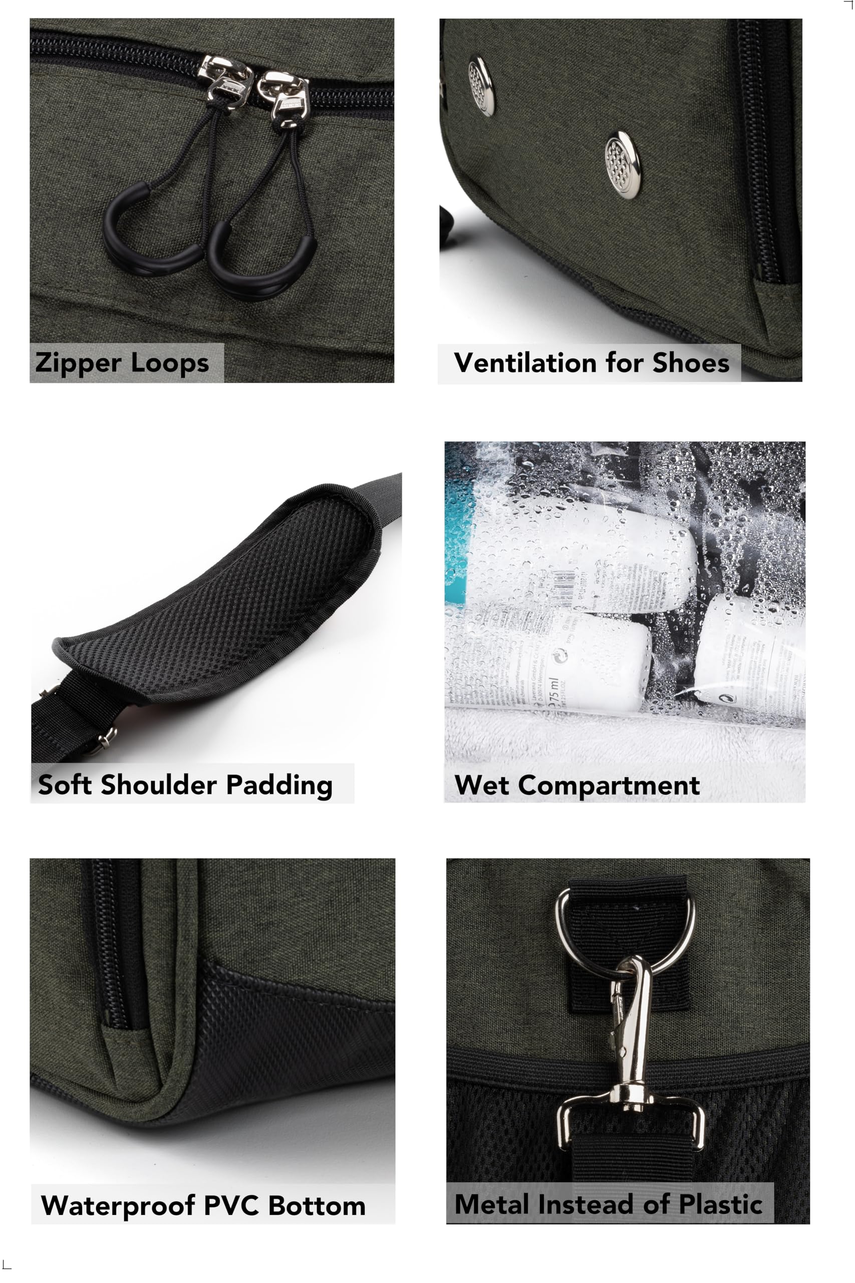 Fitgriff® Gym Bag for Men & Women with Shoe & Wet Compartment - Duffle Bag for Travel, Sports, Fitness & Workout (Army Green, 23 x 12 x 12″ (Medium))