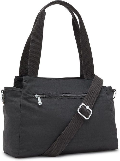 Kipling Womens Elysia Bag, Lightweight, Multi-compartment Magnetic Snap Pockets, Shoulder Crossbody Bag, Black Noir, 11.5 L X 9 H X 5 D US
