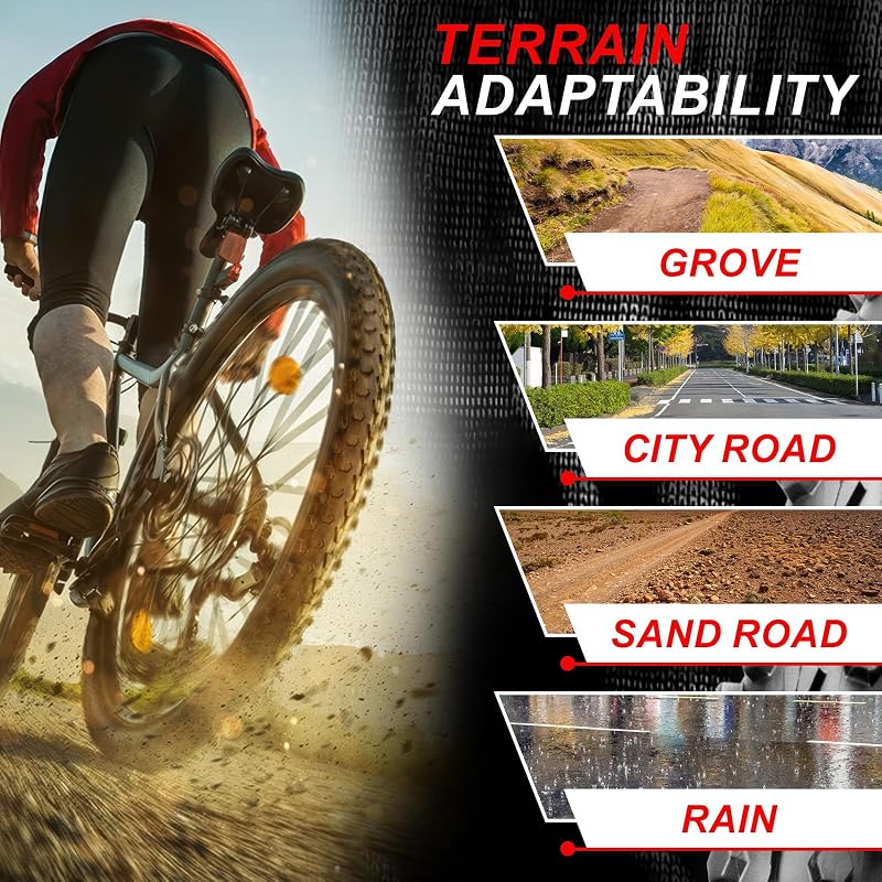 2 Pack Mountain Bike Tires with Tubes 26x2.1 Folding MTB Tires