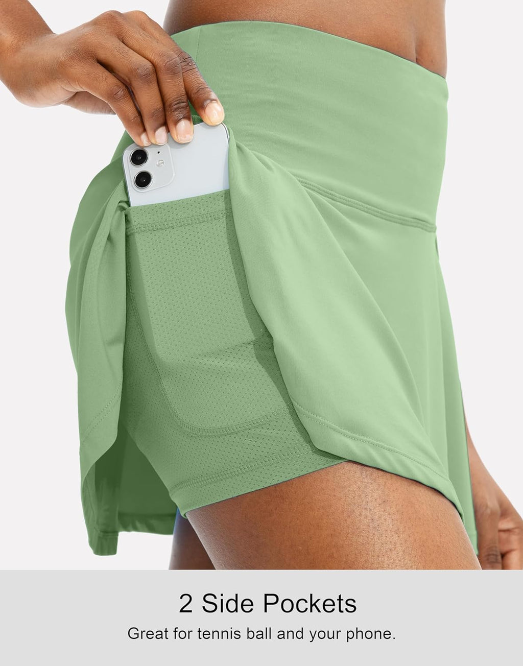 SANTINY Women's Pleated Tennis Skirt - High Waisted Athletic Golf Skorts with 4 Pockets | Perfect for Running & Casual Wear