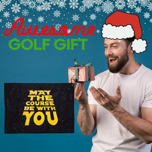 ZEETY Funny Golf Towel – Double-Sided Humorous Golf Towel for Bags, Golf Gifts & Golf Accessories for Men and Women