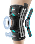 ZEAZEN Hinged Knee Brace with Dual Metal Side Stabilizers & Patella Support – Adjustable Open Patella Knee Support for Men and Women – Helps with ACL, MCL, Meniscus Issues – Breathable Design for Sports, Running, Workout (Medium)