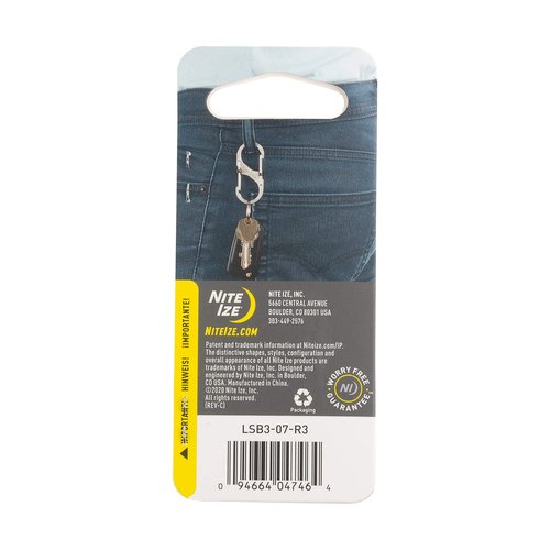 Nite IZE S-Biner SlideLock Stainless Steel, Size #3, Spectrum