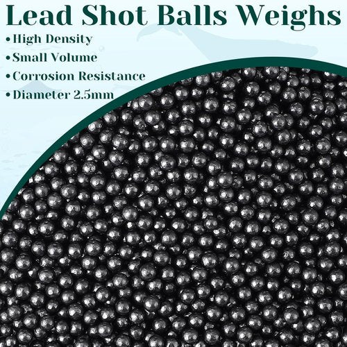 Lead Shot Balls - 99.9% Pure 2.4mm Lead Shot Pellets for Fishing | DIY Weight & Vibration Reduction