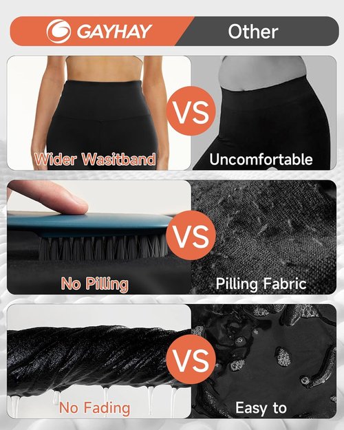 GAYHAY High Waisted Biker Shorts - Soft Black Spandex for Women | Perfect for Yoga & Workouts