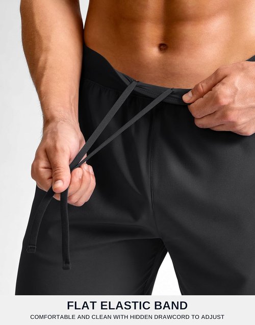 G Gradual Men's Athletic Running Shorts - Lightweight Quick-Dry Workout Shorts with Zipper Pocket | 7"/5"/9" Sizes