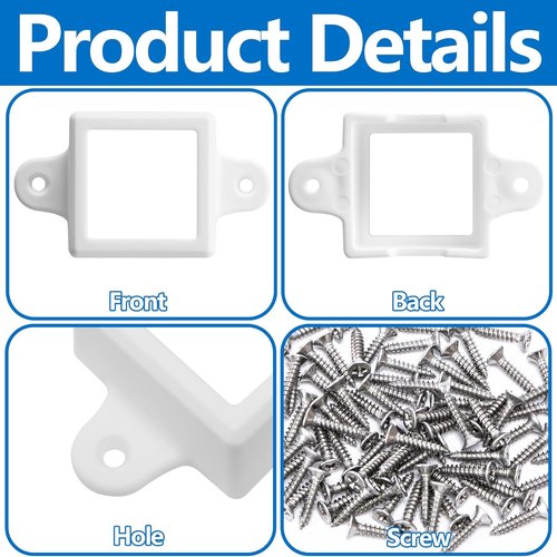 H705 LED Light Mounting Bracket Clips - Waterproof Set with 80 Screws for Outdoor Installation