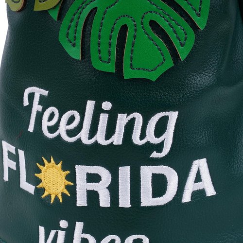 LZFAN Golf Club Head Covers Driver Fairway Wood Hybrid Golf Club Headcover Leather Protector Heavy Embroidered Colorful Jellyfish (Flamingo)