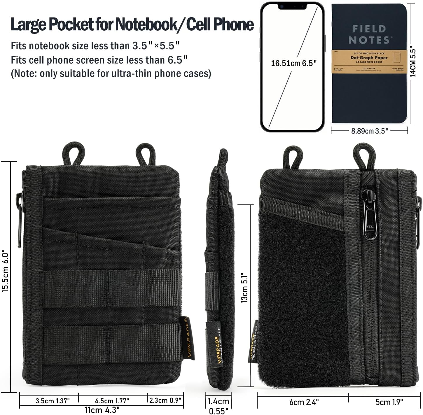 VIPERADE VE16 EDC Pouch - Versatile Pocket Organizer for Men | Multitool Wallet for Everyday Carry Gear