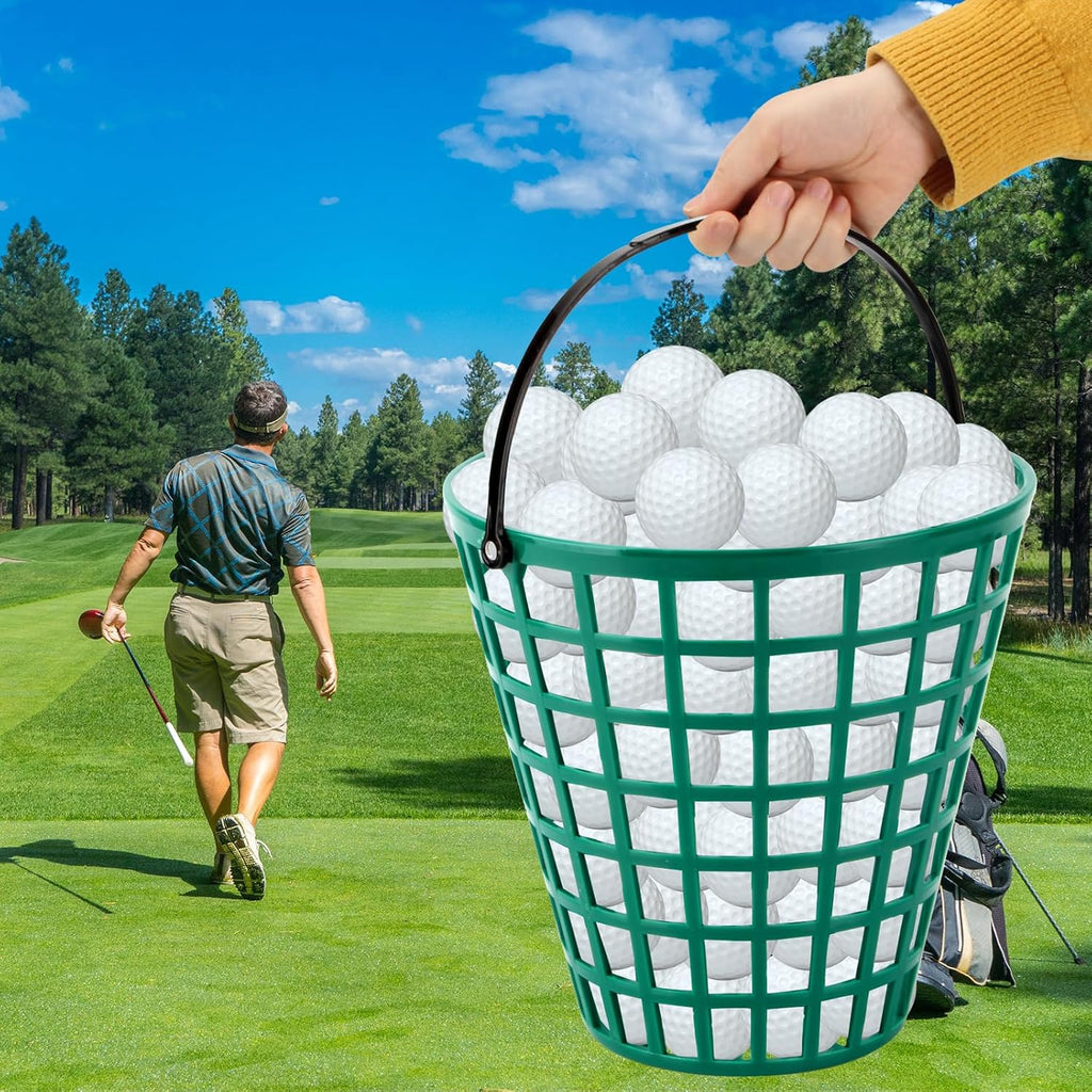 Skiennix Golf Ball Basket - 2 Pack ABS Container with Handle for Easy Storage & Transport