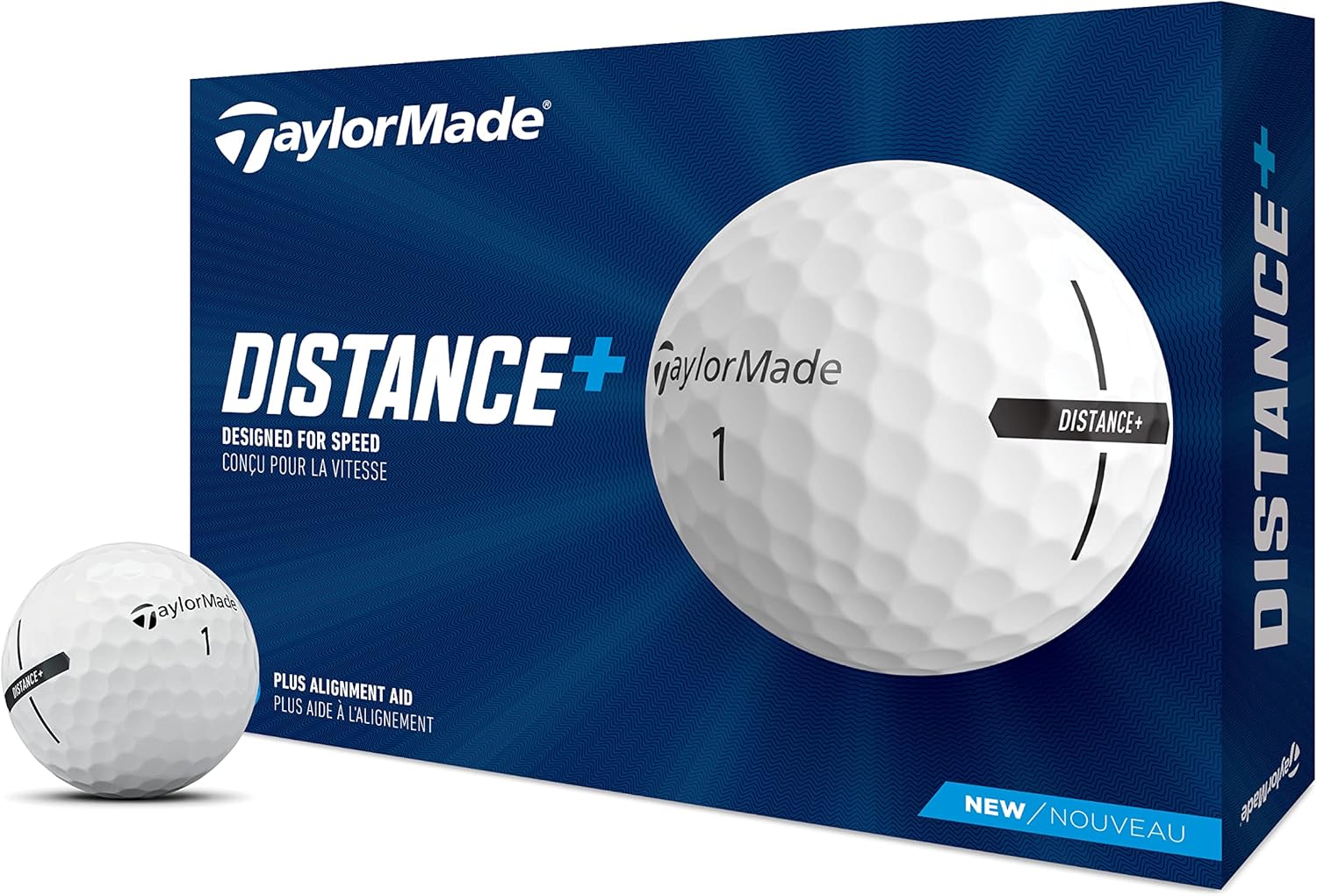 TaylorMade Golf Distance+ Balls - Enhanced Distance & Performance | Ideal for All Skill Levels