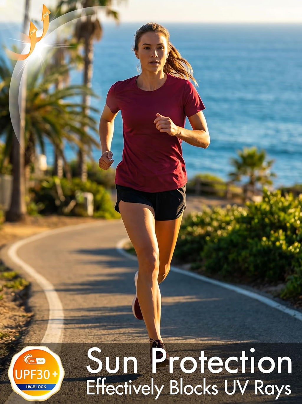 Skiennix 6 Pack Workout Tops for Women - Short Sleeve UPF Sun Protection Athletic Tees | Quick Dry Yoga & Running