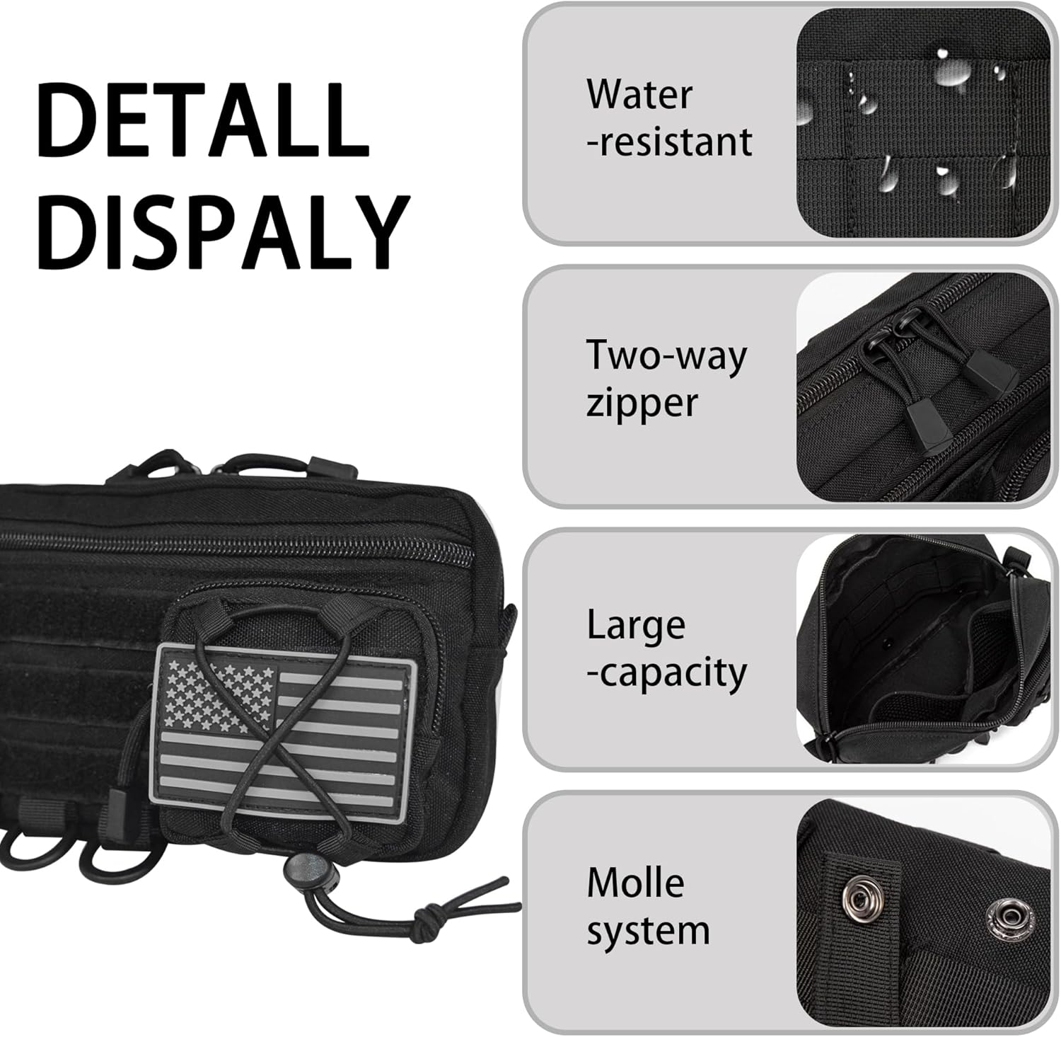 Skiennix Tactical Molle Admin Pouch - Multi-Purpose EDC Tool Organizer for Rucksack & Vest