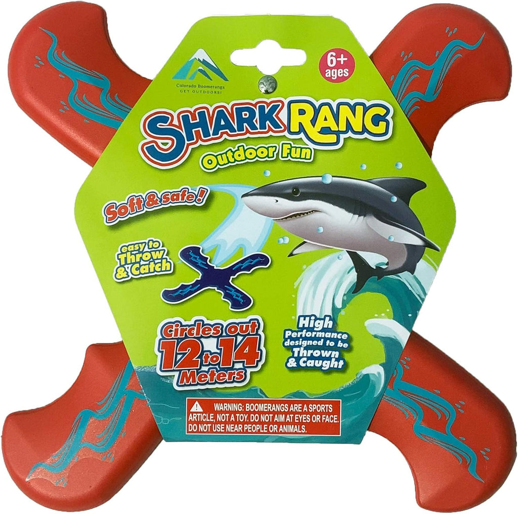 Colorado Boomerangs Shark Rang Red Boomerang - Safe & Soft Beginner Boomerang for Kids & Adults