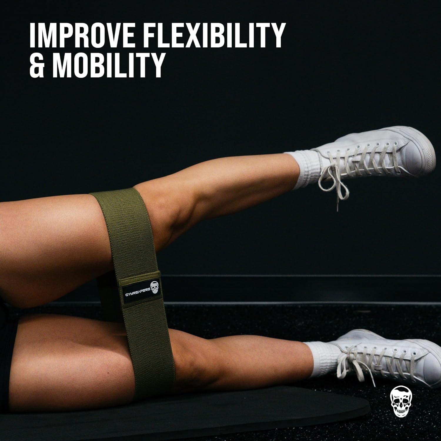 Skiennix Hip Bands for Booty Workouts - Non-Slip Fabric Set with 3 Resistance Levels for Men & Women