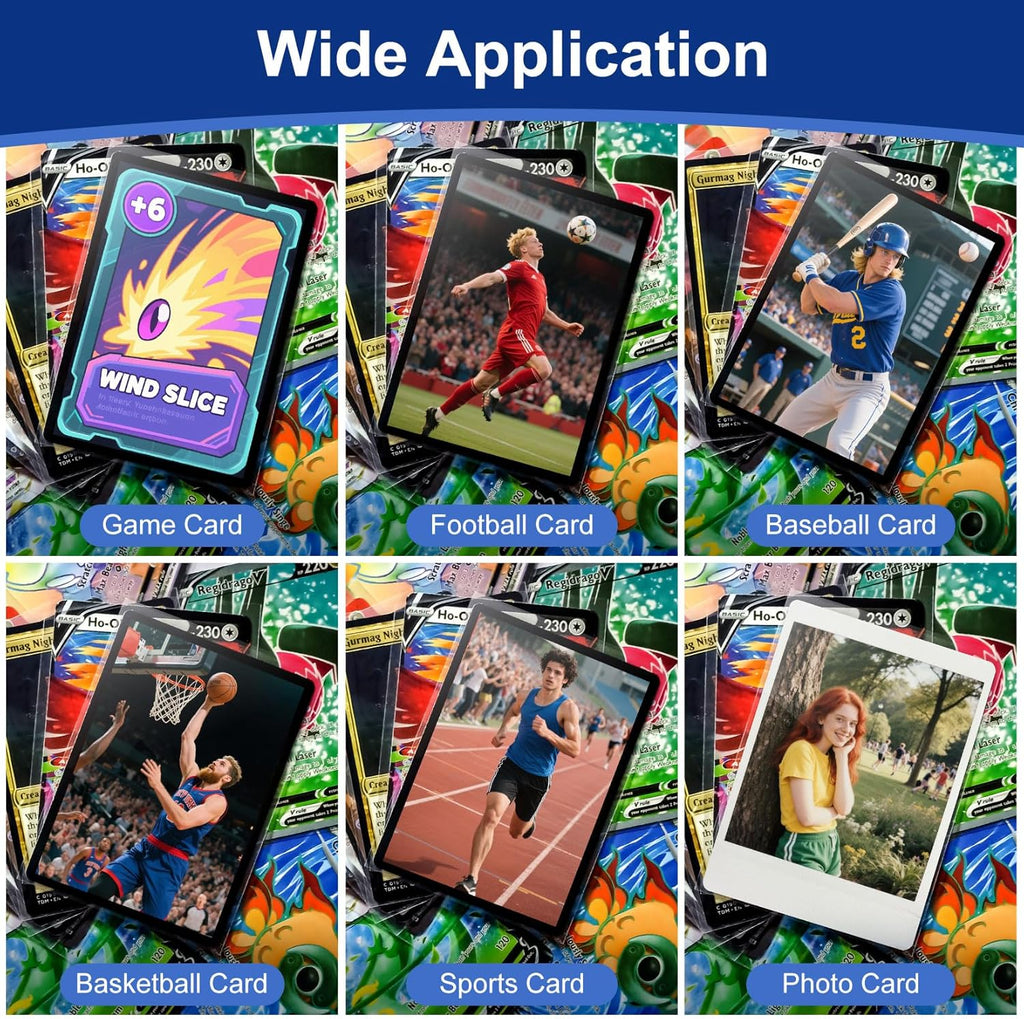 Ultra-Clear Trading Card Sleeves - 100 Pcs Top Loading Protectors for Standard 2.5" X 3.5" Cards