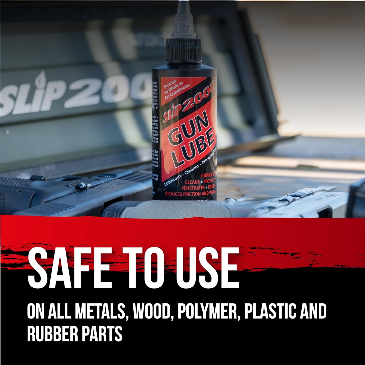 Slip 2000 Gun Lube - Buddy Pack with Needle Tip Applicator | 100% Pure Synthetic CLP, 4 oz & 1 oz