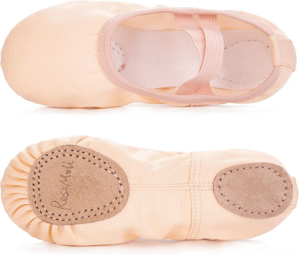 RoseMoli Ballet Slippers - Canvas Flats for Girls, Toddlers & Women | Ideal for Dance and Yoga Practice