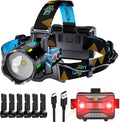 TIROFLX Headlamp - 12 Modes, 210000 Lux Brightness, Motion Sensor, Waterproof, 125° Angle for Camping