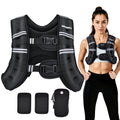PACEARTH Weighted Vest, 6lb/12lb/16lb/20lb/25lb/30lb Weight Vest with Reflective Stripe, Body Weight Vests Adjustable for Men, Women Workout, Strength Training, Running, Walking, Jogging