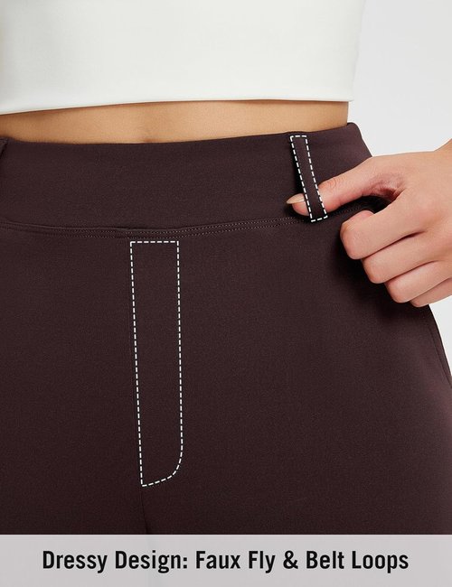 Baleaf Women's Ankle Barrel Pants - Stretchy Travel Slacks with Pockets | Petite Casual Fit