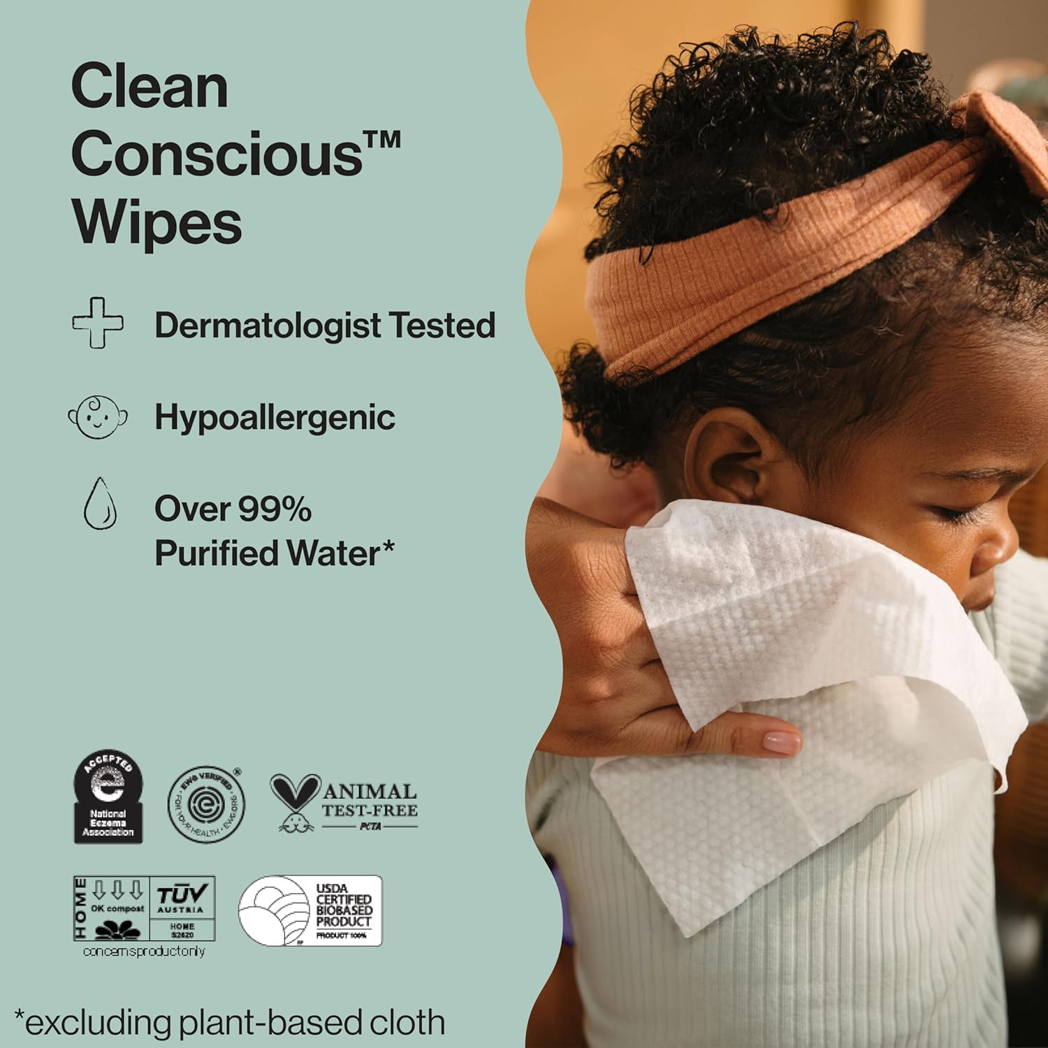 The Honest Company Baby Wipes - Hypoallergenic & Fragrance-Free for Sensitive Skin | 720 Count (10 Packs of 72)