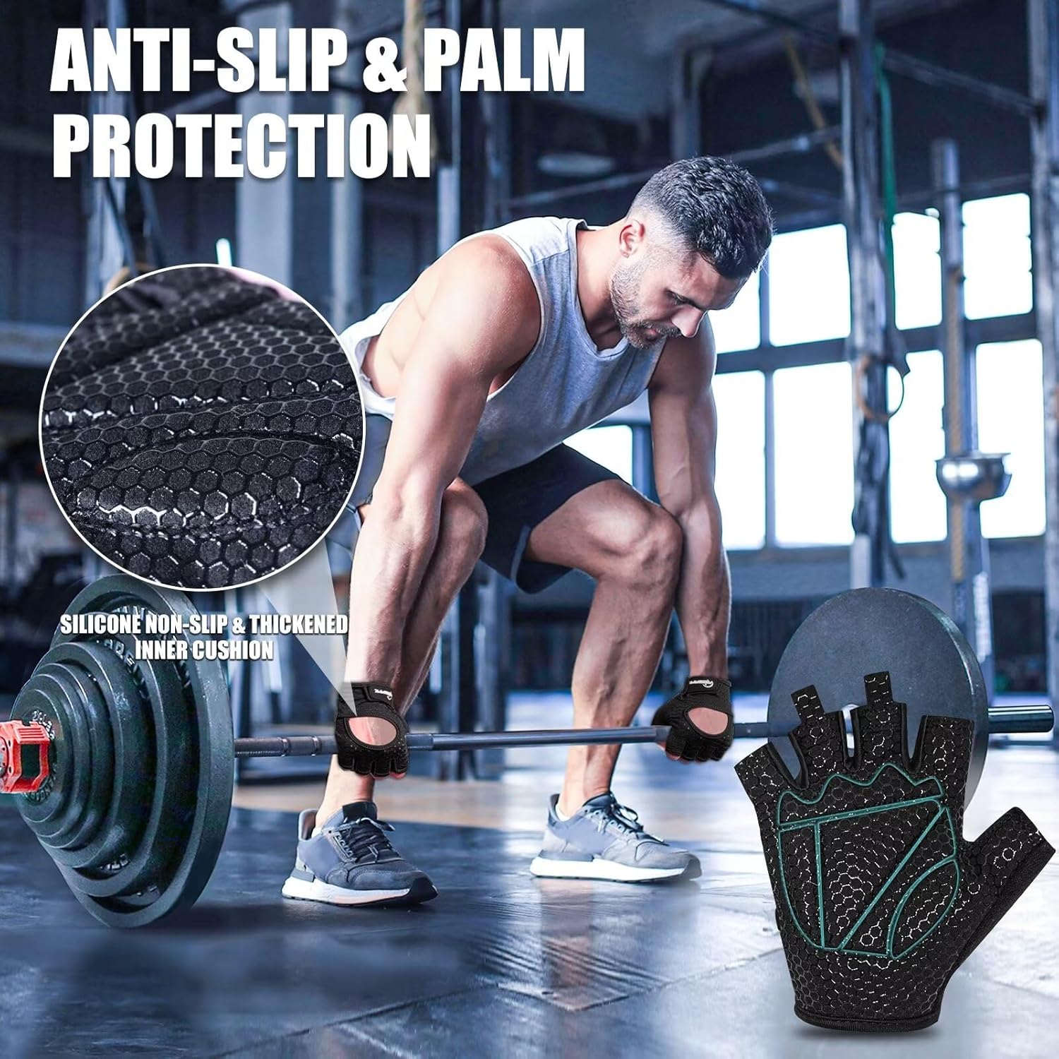 RIGWARL Workout Gloves - Lightweight Fitness Gloves with Full Palm Protection & Excellent Grip | Ideal for Weight Lifting & Cycling