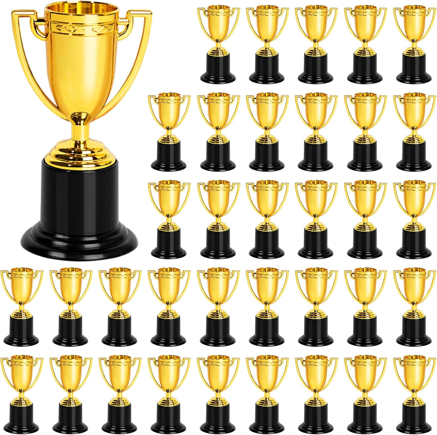 ZZYFGH Mini Gold Award Trophy Cups - 4 Inch Plastic Trophies for Sports, Parties & Competitions