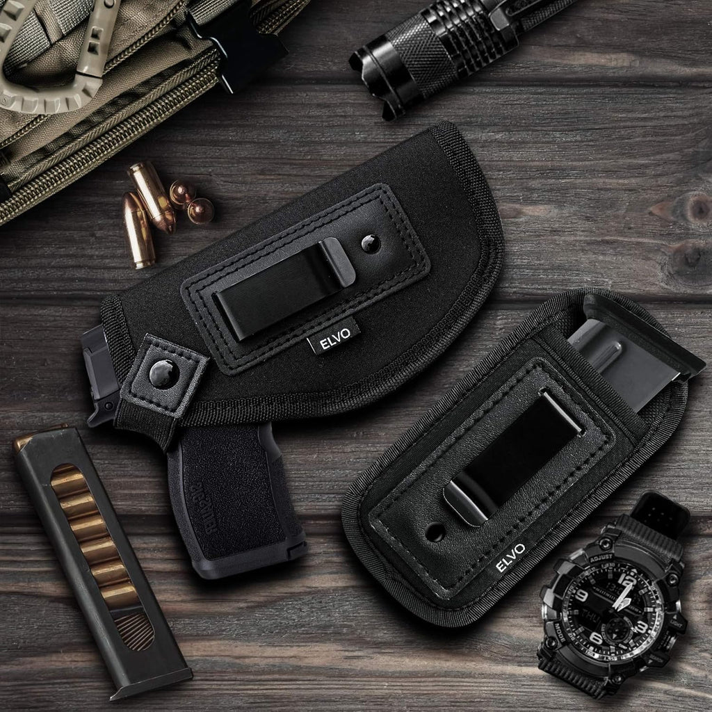 Skiennix Universal IWB Gun Holster - Concealed Carry for All Firearms | 2 Pack, Fits S&W, Glock, Sig Sauer
