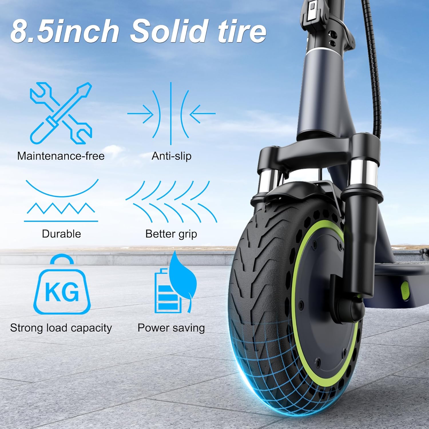 Roinside Electric Scooter - High-Speed 350W/500W Motor | Long-Range Up to 62 Miles | Foldable Design