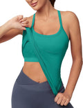 MathCat Workout Tank Top - Sleeveless Athletic Yoga Shirt with Built-In Bra | Seamless Racerback Design
