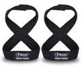 Beastpowergear Figure 8 Strap | Heavy Duty Deadlift Weight Lifting Power Wrist Strap | Weightlifting Powerlifting Shrugs Workout Men Women (Black, Large 14” (8.5+ Wrist Circumference))