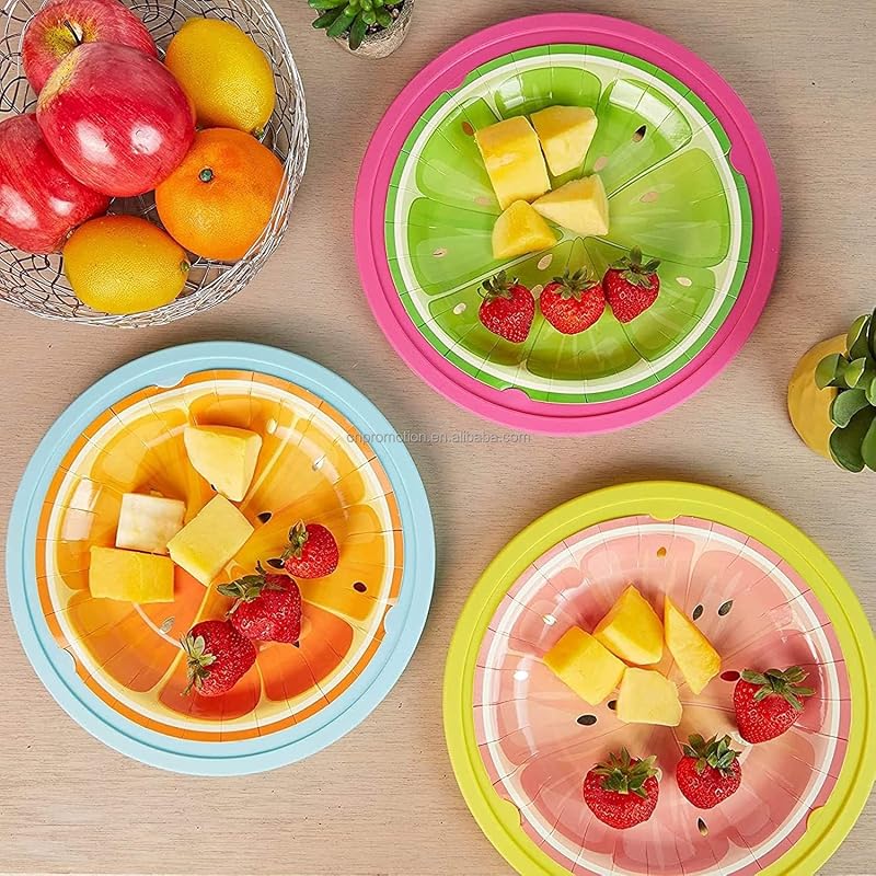 10-Inch Reusable Plastic Plate Holders Set of 24, Red – Heavy Duty Paper Plate Holders