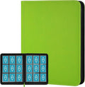 GERMUN Trading Card Binder - 9 Pocket Premium Card Holder for 360 Cards | Double-Sided Album (Grass Green)