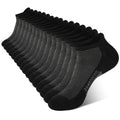 Bamboo Cool Mens Athletic Ankle Socks 8 Pack – Black Large, Moisture-Wicking Cushioned