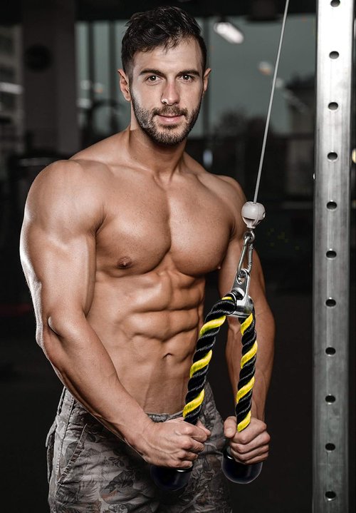 Deluxe Tricep Rope - Non-Slip Cable Attachment for Easy Grip | 27 & 36 Inch Length for Gym Workouts