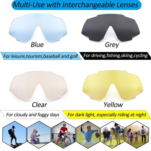 Tunfund Viper Sunglasses Polarized Teen Youth Kid Boy Girl for Cycling Fishing Runing Sports Driving Golf UV 400 (Age:10-15 Years Old) Red+White