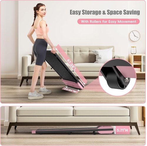 FUNMILY Walking Pad Treadmill - 3-in-1 Under Desk Mini Treadmill with App & Remote Control | 300 LB Capacity