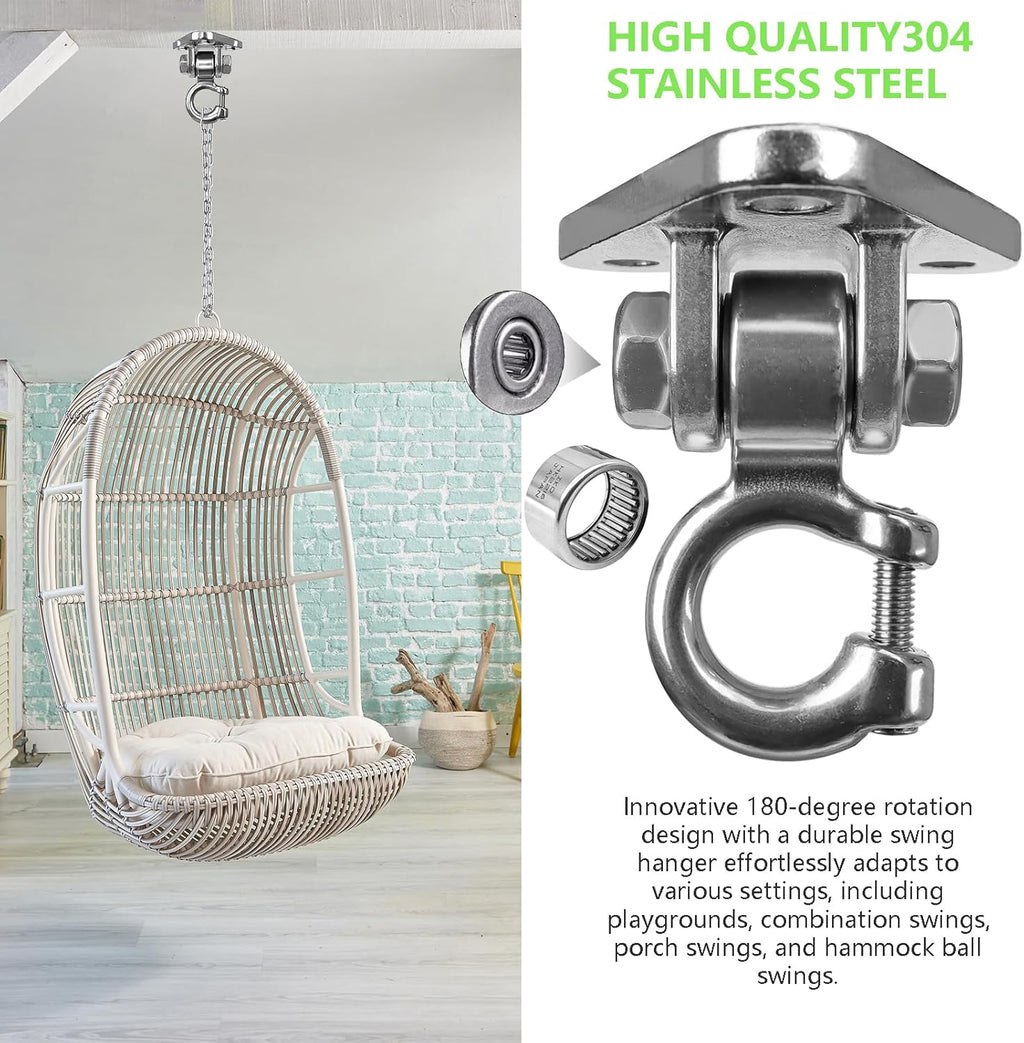 Skiennix Heavy-Duty Swing Hangers - 180° Smooth Operation | 1000 lb Capacity for Indoor & Outdoor Use
