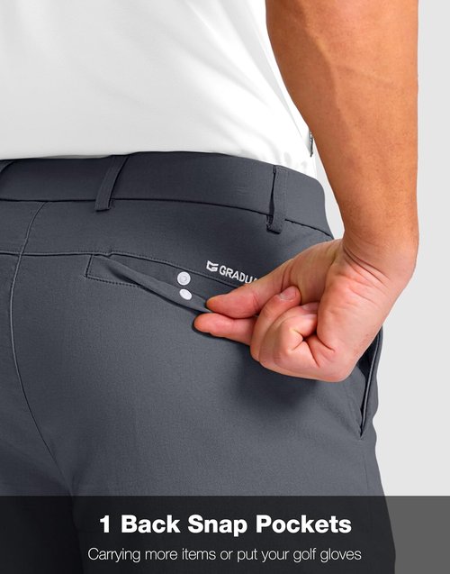 G Gradual Men's Golf Shorts - Quick Dry Stretch Fabric | 11" Inseam, 4 Pockets, Casual Style