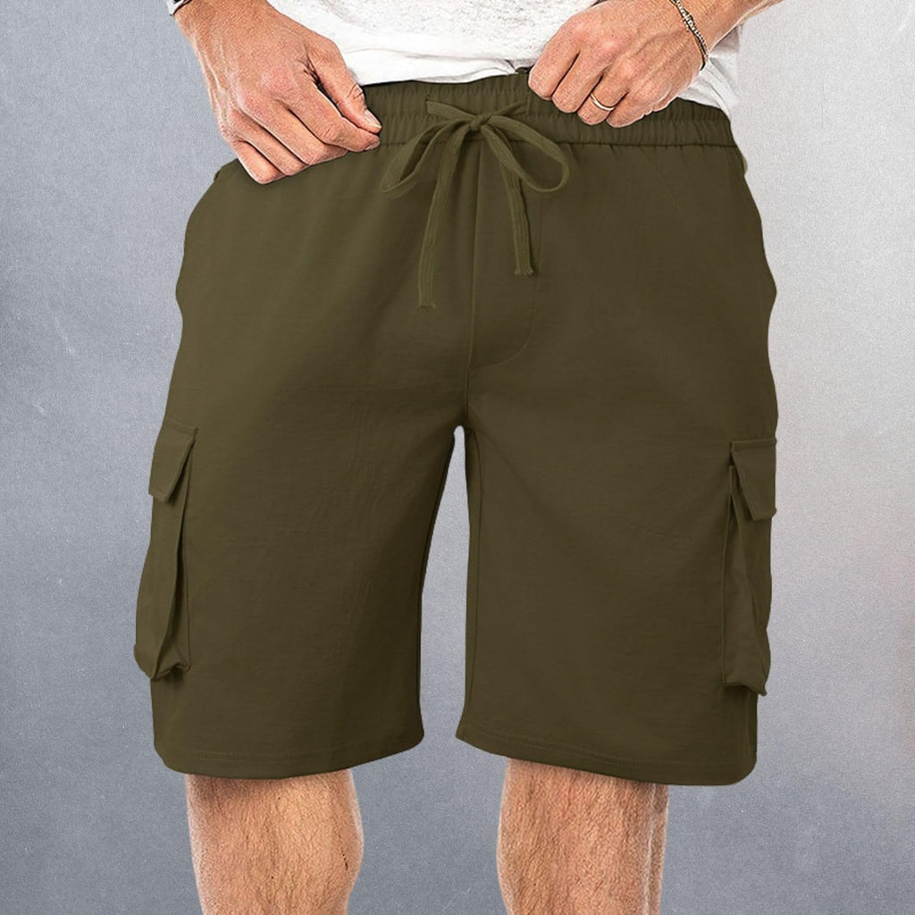 ZOCANIA Men's Cargo Shorts - Summer Sport Shorts with Elastic Waist & Pockets | Comfortable Fit