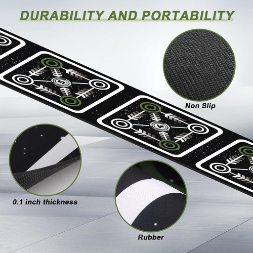 Agility Ladder Mat - 11.9 ft x 1.3 ft | Premium Agility Training Pad for Soccer, Football, Tennis, Boxing